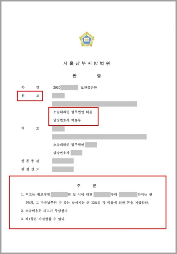 의뢰인은 교통사고로 보험회사로부터 수천만원의 보험금을 수령하게 되었습니다. 이후 여건상 문제로 보험사로부터 받은 손해배상금 등 일체를 피고에게 보관하도록 하였습니다. 이후 원고가 백내장 수술, 앞으로의 요양비 지출 등을 이유로 피고에게 보관금을 돌려달라 청구하였으나, 피고는 이를 거절하고 돌려주지 않았고 답답한 마음에 본 법인의 변호사에게 도움을 청하게 되었습니다.