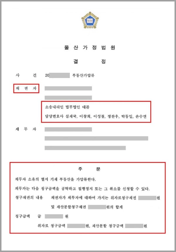의뢰인과 채무자는 협의이혼한 관계로, 채무자로부터 위자료와 재산분할을 받아야 했습니다. 이를 제대로 받지 못할까 걱정이 되었던 의뢰인은 저희 법무법인 대륜을 찾아주셨습니다.