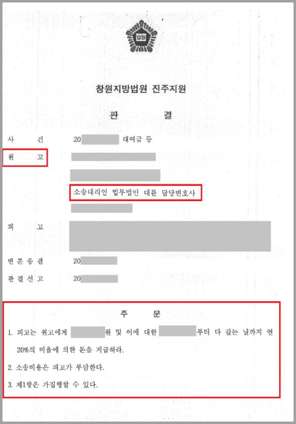 의뢰인의 아버지는 상대방에게 1200만원의 임차보증금을 지급하고 임차주택에서 거주하시던 중 사망하셨습니다. 한편 위 임대차 기간 중 의뢰인의 아버지는 상대방에게 1900만원을 빌려 준 사실도 있습니다. 아버지께서 돌아가시고 난 후, 의뢰인은 아버지의 위 보증금반환채권 및 대여금 채권을 상속받아 상대방에게 그 지급을 청구하였으나 상대방은 이 핑계 저 핑계를 대가며 차일피일 지급을 미루기만 하였습니다. 참다못한 의뢰인이 법무법인 대륜의 민사전문변호사를 찾게 되었습니다.