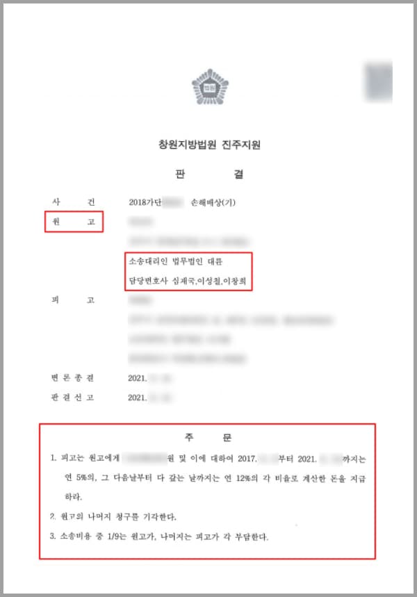 의뢰인은 대리운전 기사로, 그날도 대리운전 콜을 받고 피고를 태워 피고의 집으로 향했습니다. 목적지에 도착하여 주차를 하려는데, 주차공간이 좁았던 터라 차량을 앞뒤로 오가면서 주차를 해야 했는데요. 그 상황에서 갑자기 피고가 의뢰인에게 심한 욕설을 하기 시작하였습니다. 이에 의뢰인은 어머니뻘 되는 자신에게 너무한다는 생각이 들어 피고를 나무라며 차에서 내렸는데, 그 과정에서 피고에게 밀쳐져 차문에  얼굴이 부딪히고 잠시 실신했다가 깨어났습니다. 깨어나 보니 얼굴을 비롯한 전신이 주먹과 발로 구타당하고 있었고, 으슥한 골목으로 끌려가 '여기는 CCTV도 없다, 더 맞고 신고할래, 여기서 합의할래'라는 등 생명의 위협을 느낄 정도의 위협과 협박을 당했습니다.의뢰인은 가까스로 장소를 빠져나가 행인에게 도움을 청해 112에 신고를 하였습니다.  당시 얼굴과 머리가 피투성이가 된 상태에서 겨우 구출되었고, 이 폭행 사건으로 인해 피고는 징역 8월 등의 판결을 선고받았는데요.형사적 처벌과는 별개로 의뢰인은 오랜 시간 입원과 치료를 받아야만 했고, 신체·정신적 고통과 금전적 손해가 막심했던 바, 법무법인 대륜과 함께 손해배상청구소송을 진행하게 되었습니다.