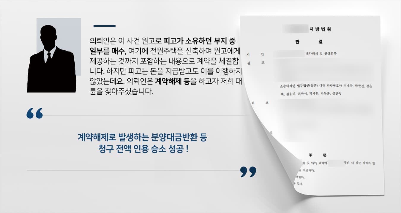 계약해제 및 원상회복