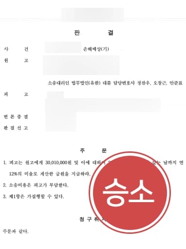 [이혼소송변호사 조력사례] 상간소송 통해 상간남에게 위자료 3천만우너 청구, 전액 지급 받는 것에 성공함 