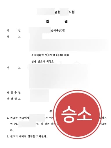 [외도위자료 소송사례] 상간남에게 거액의 외도위자료 받아내기에 성공함 