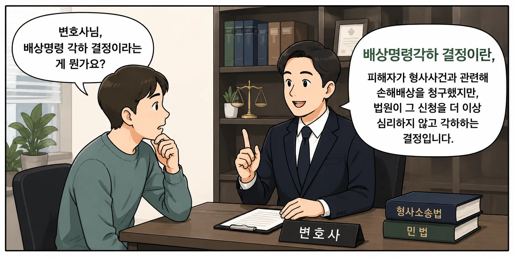 배상명령각하 결정 개념 법적 근거 소송촉진등에관한특례법