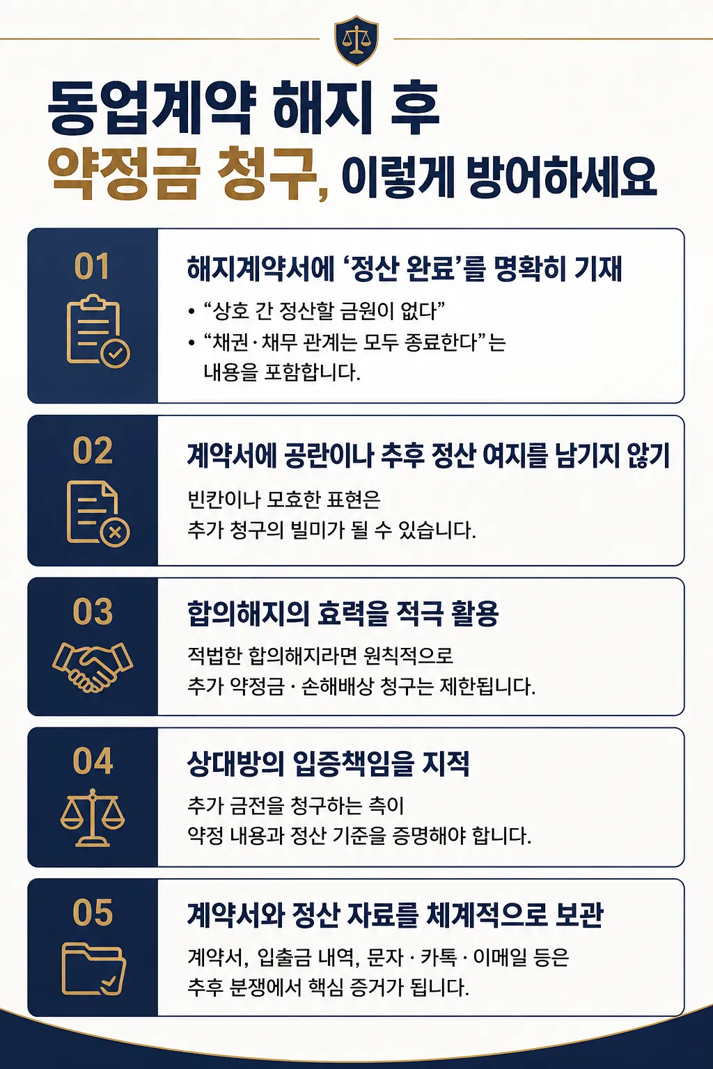 동업해지 후 약정금 청구하였지만 기각시킨 승소사례
