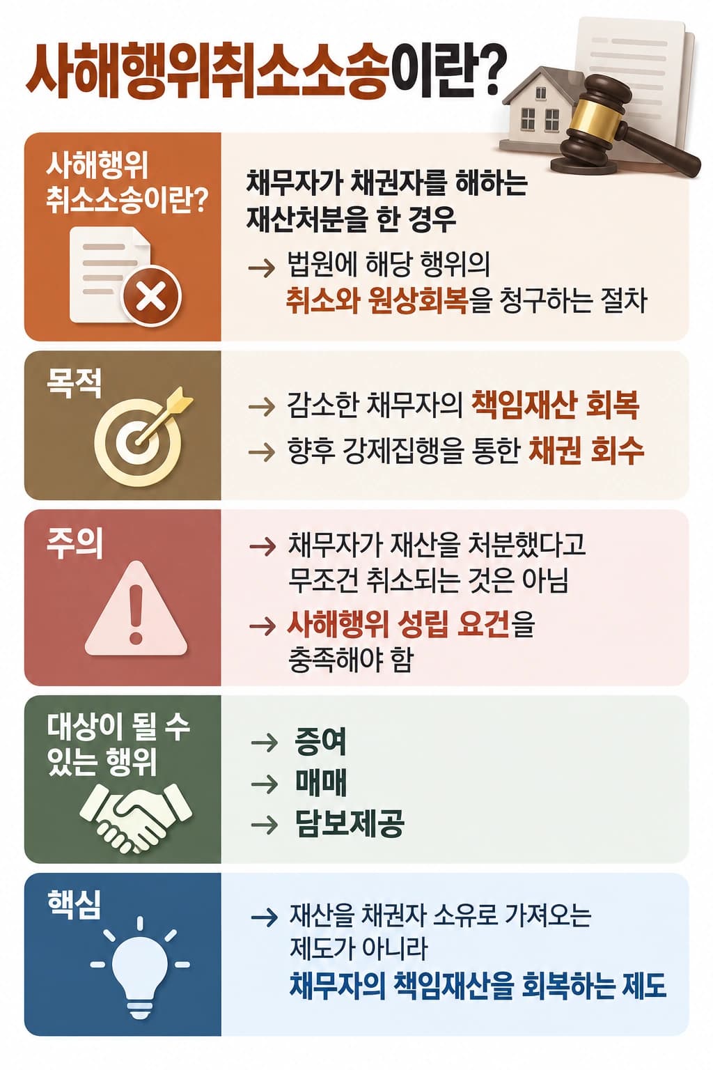 사해행위취소소송의 개념 및 대상, 증여, 매매